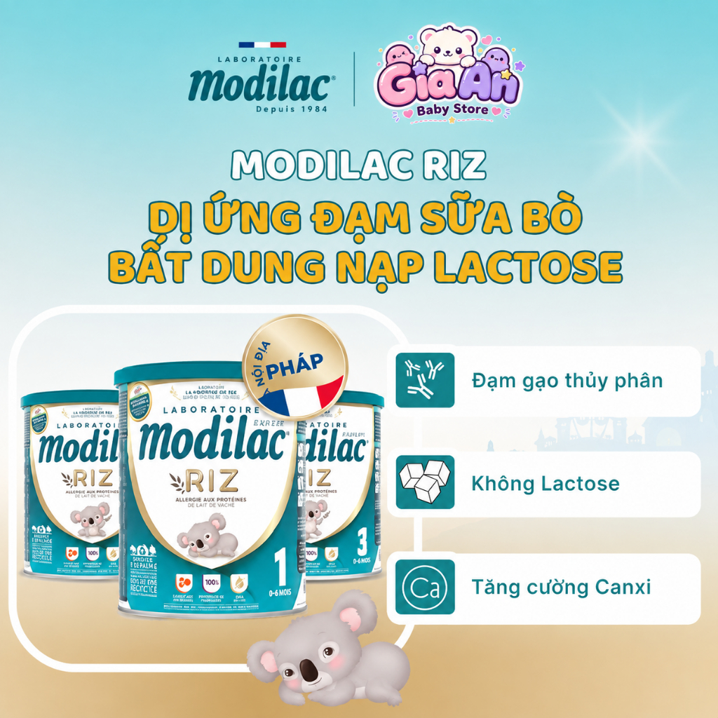 [CHÍNH HÃNG] Sữa Bột Modilac Expert RIZ - Giải Pháp Hoàn Hảo Cho Bé Dị Ứng Đạm Sữa Bò & Bất Dung Nạp