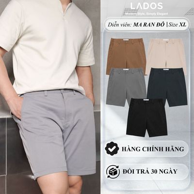 Quần short kaki lưng thun nam cao cấp LADOS-4134 trẻ trung, sang trọng, đi tiệc, đi chơi dễ phối đồ