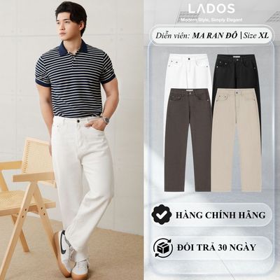 Quần Kaki Casual Nam Form Suông LADOS-4193 Chất Kaki Cao Cấp, Dáng Đứng, Basic Dễ Phối Đồ, Trẻ Trung Và Năng Động
