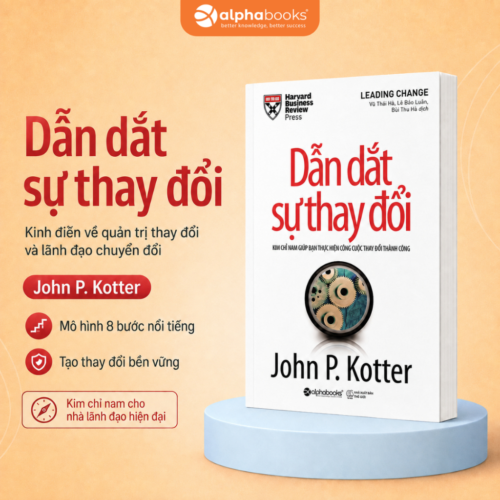 Sách Dẫn Dắt Sự Thay Đổi - 8 Bước Kiến Tạo Thay Đổi Thành Công - John P. Kotter - Alpha Books