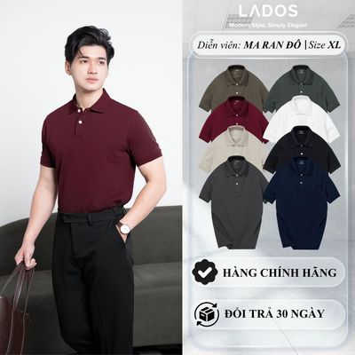 Áo Thun Polo Nam Ngắn Tay Phiên Bản Cao Cấp LADOS-19156 Vải Cá Sấu Interlock Form Regular Fit Sang Trọng, thanh lịch