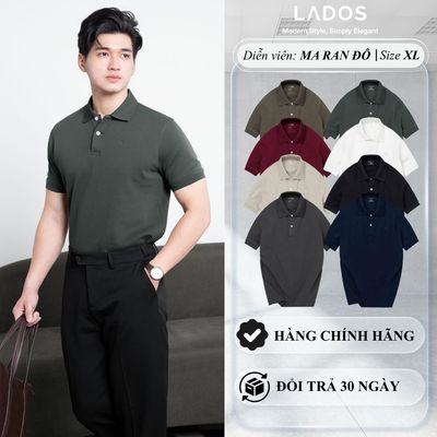 Áo Thun Polo Nam Ngắn Tay LADOS-29156 Vải Cá Sấu Interlock Form Regular Fit dòng áo premium đơn giản sang trọng