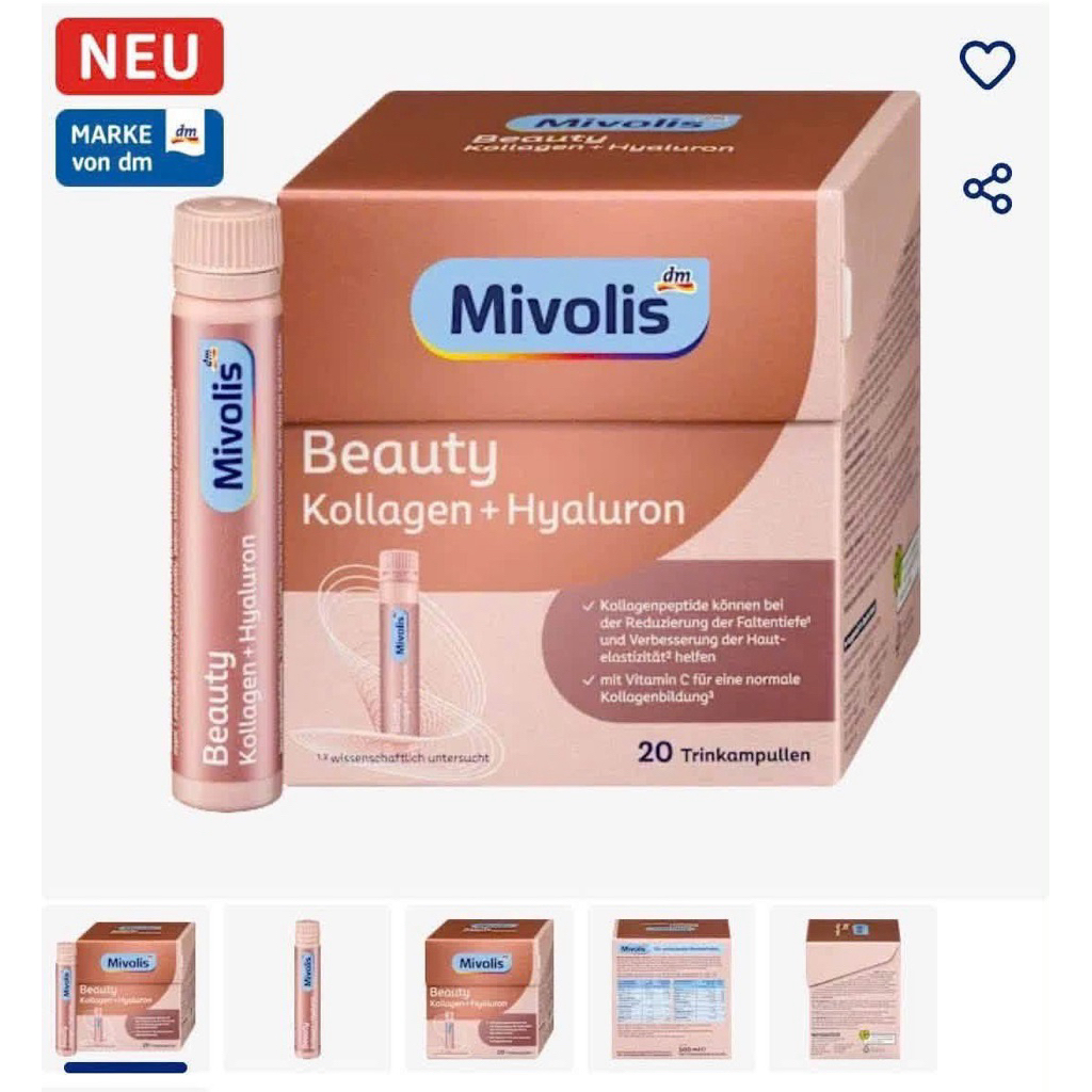 Combo 1 hộp kollagen Beauty Mivolis, xách tay Đức
