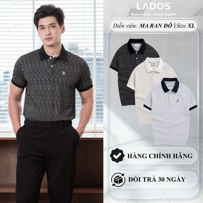 Áo Polo Nam Thun Dệt Diamond Họa Tiết Nhẹ LADOS-9235, Áo Form Pique Basic Cổ Đức Mát Mẻ, Thời Trang Công Sở