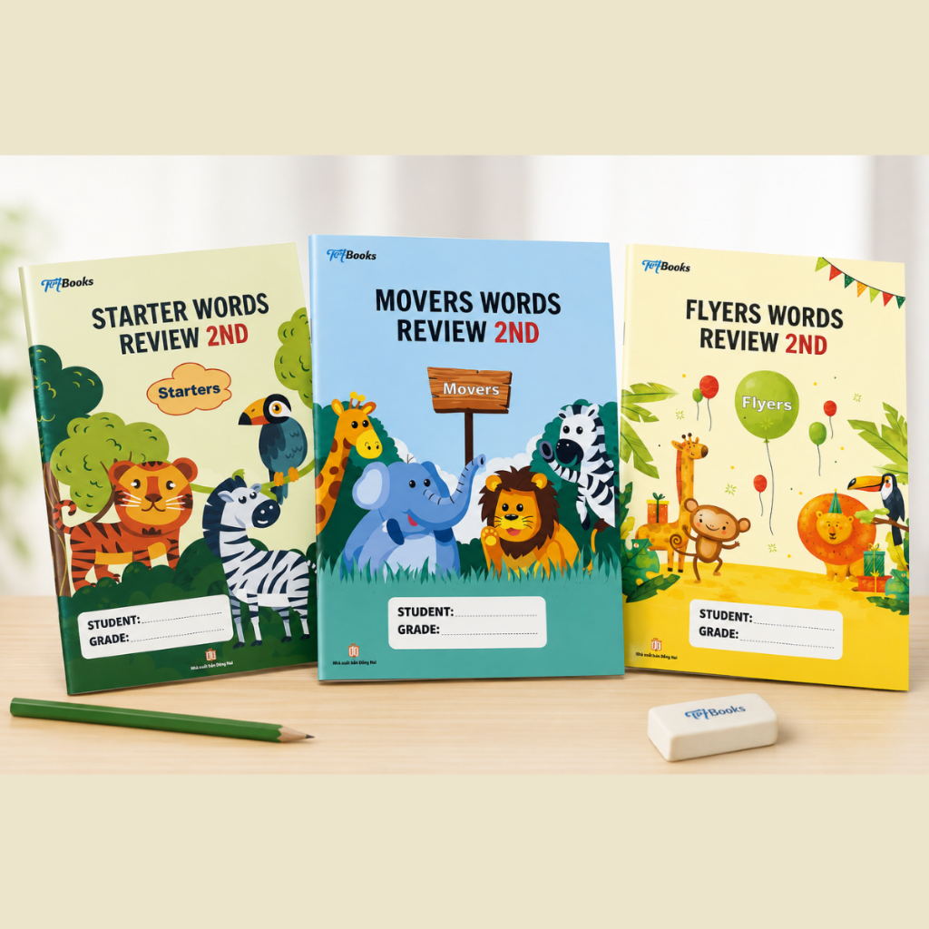 Sách - Word review starter/mover/Flyer bản 2nd khổ A4
