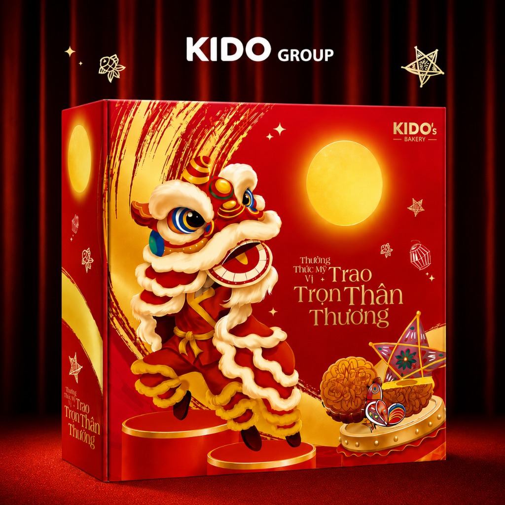 Bánh Trung Thu KIDO - Combo Hộp 4 bánh trung thu 150g