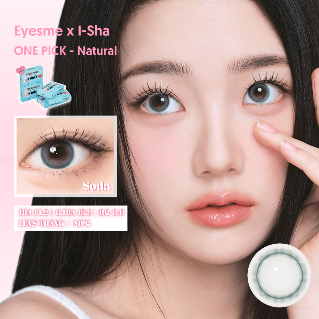[Eyeme x I-Sha] Lens xanh Soda long lanh - One Pick Natural line