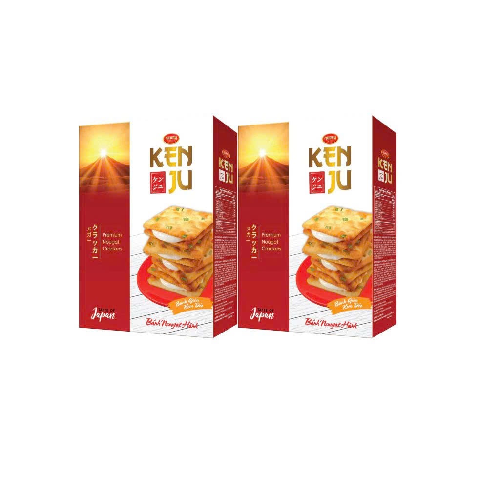 Thùng Bánh Kenju Nougat Hoshi Richy Dạng Hộp – Bánh Quy Kem Dẻo Nougat Cao Cấp (Nguyên Thùng)