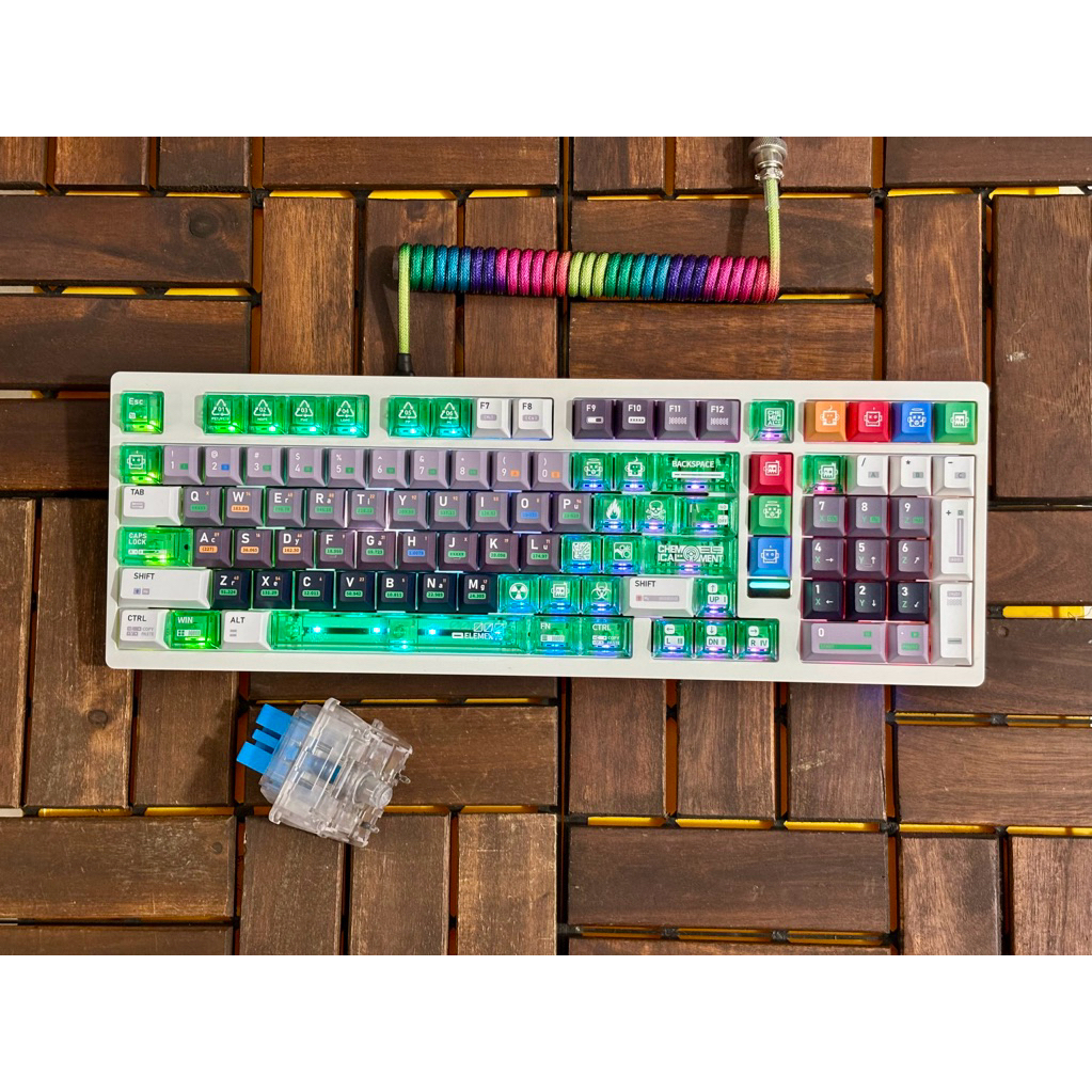 Bàn phím cơ fulsize Max 102 Cao cấp| 3modes| Case nhôm | RGB | Mạch xuôi | Hotswap | Gasket Mount đã Mod