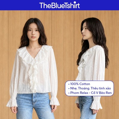 TheBlueTshirt - Áo kiểu phom dáng relax cho nữ - Chloe Blouse - Women
