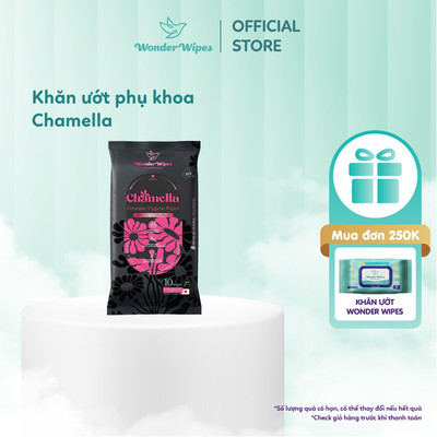 Khăn Ướt Vệ Sinh Phụ Nữ Wonder Wipes Chamella 10 tờ/gói