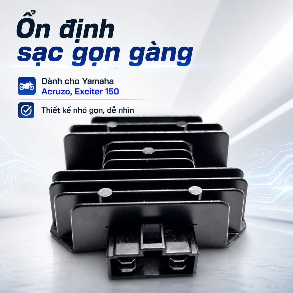 IC sạc bộ sạc IC ổn áp cho xe máy Yamaha Exciter 150 ex 135 Acruzo