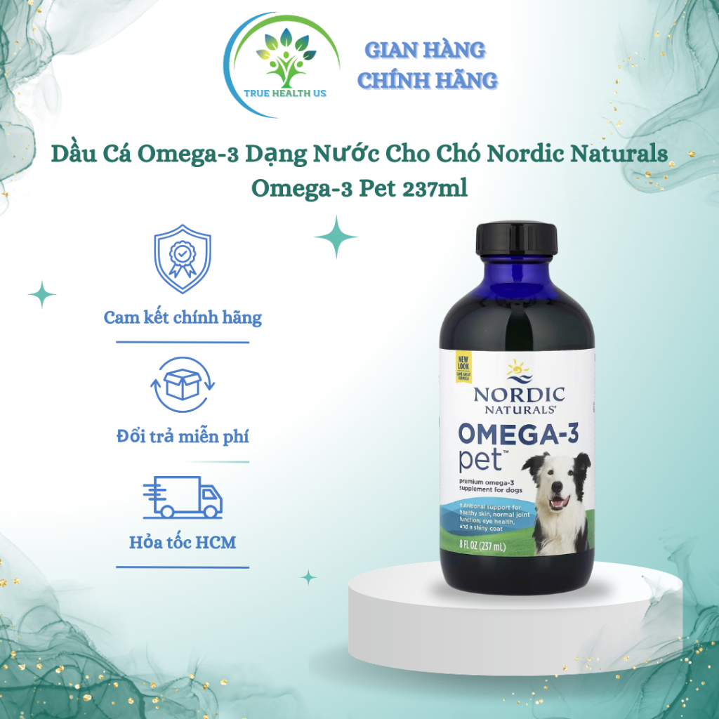 Dầu Cá Omega-3 Dạng Nước Cho Chó Nordic Naturals Omega-3 Pet