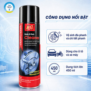 Dung Dịch Vệ Sinh Đĩa Phanh (Đĩa Thắng) Bố Thắng 3T Cho Ô Tô Và Xe Máy, Dung Tích Lớn 450ML