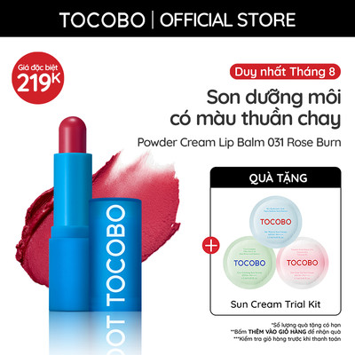 Son dưỡng TOCOBO Powder Cream Lip Balm 031 Rose Burn