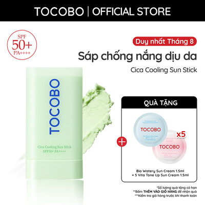 Sáp chống nắng dịu da Tocobo Cica Cooling Sun Stick SPF50+ PA++++ 18g