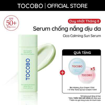 Serum chống nắng dịu da Tocobo Cica Calming Sun Serum 50ml SPF50+ PA++++