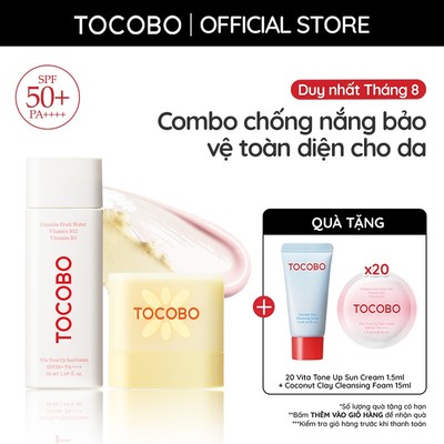 Combo chống nắng bảo vệ toàn diện cho da Vita Tone Up SPF50+ PA++++ 50ml & Mini Vita Waterproof Sun Stick SPF50+ PA++++