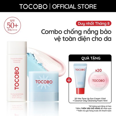Combo chống nắng bảo vệ toàn diện cho da Vita Tone Up SPF50+ PA++++ 50ml & Mini Cotton Soft Sun Stick SPF50+ PA++++ 11g