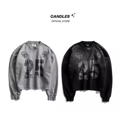 Áo Nỉ Candles Rebels Number Oversized Unisex