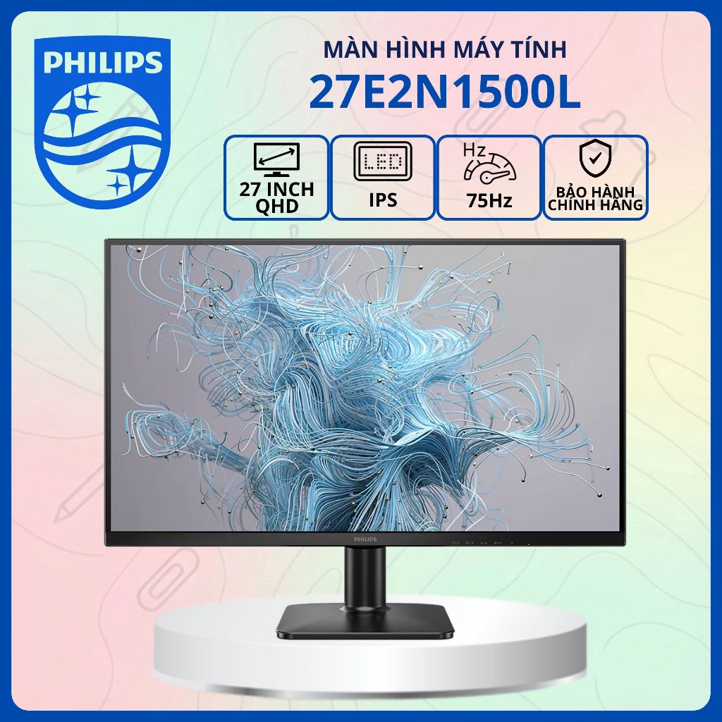 MÀN HÌNH MÁY TÍNH 2K PHILIPS 27E2N1500L (27 inch, 2K/QHD, 75Hz, IPS) - PHÙ HỢP VĂN PHÒNG, GIẢI TRÍ