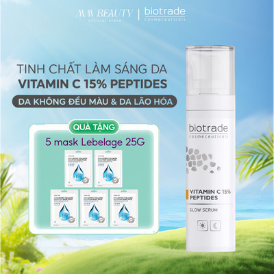 Serum Biotrade Vitamin C 15% Peptides Glow Serum 30ml– Hỗ Trợ Dưỡng Sáng & Cải Thiện Độ Đàn Hồi Da