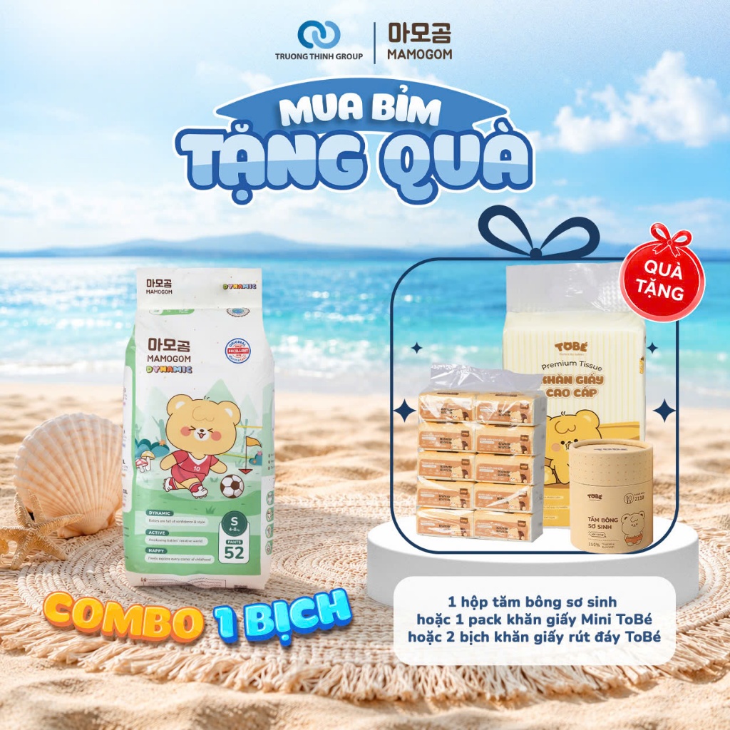 [MAMOGOM DYNAMIC] COMBO 1 BỊCH TÃ BỈM CAO CẤP MAMOGOM DYNAMIC MỀM MỊN THẤM HÚT CHO BÉ