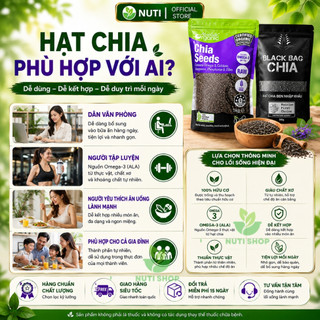 [CHẤT LƯỢNG] Hạt Chia 1KG Absolute Chuẩn Organic Sạch Đều Đẹp Ít Tạp Chất Sạch Đều Đẹp Ăn Kiêng