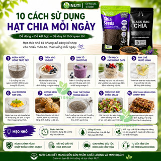 [CHẤT LƯỢNG] Hạt Chia 1KG Absolute Chuẩn Organic Sạch Đều Đẹp Ít Tạp Chất Sạch Đều Đẹp Ăn Kiêng