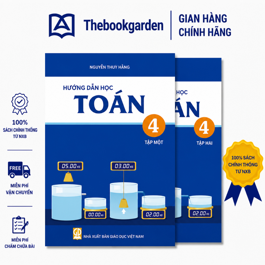 Sách - Bộ Hướng dẫn học TOÁN Lớp 4 trường Archimedes chuẩn sách gốc (bản mới nhất)
