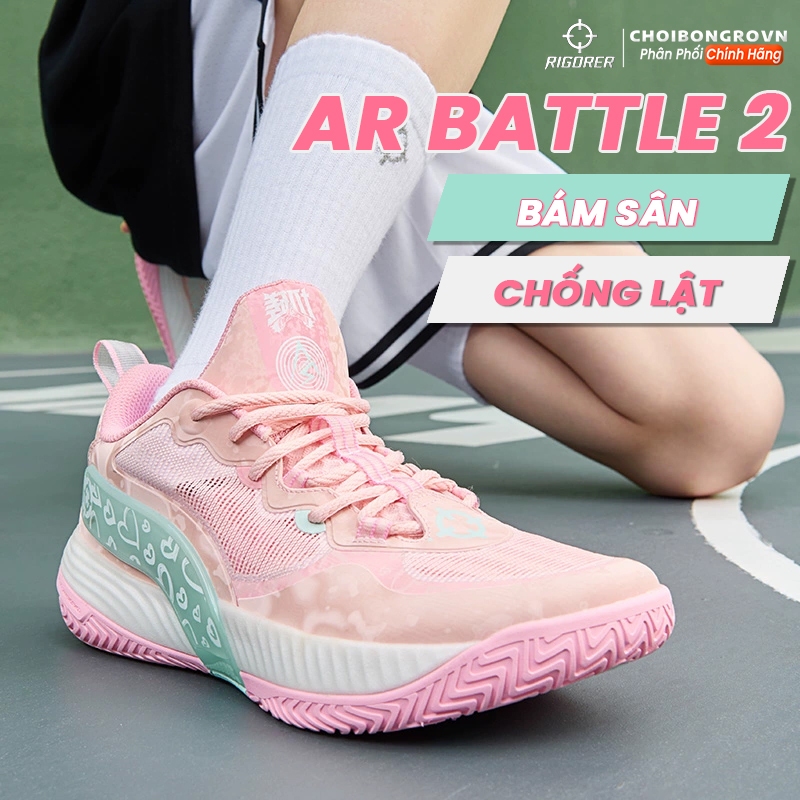 Giày bóng rổ Rigorer AR Battle 2 chính hãng - Độ bám vượt trội, Outdoor tốt