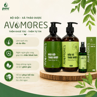 Dầu Gội Thảo Dược, Dầu Xả Thảo Dược AVAMORES - Hỗ trợ giảm Gàu, Mượt, Giảm rụng, hỗ trợ mọc tóc