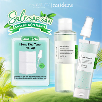 Combo Gel Meideme 70ml + Toner Meideme 200ml Dịu Da Cấp Ẩm