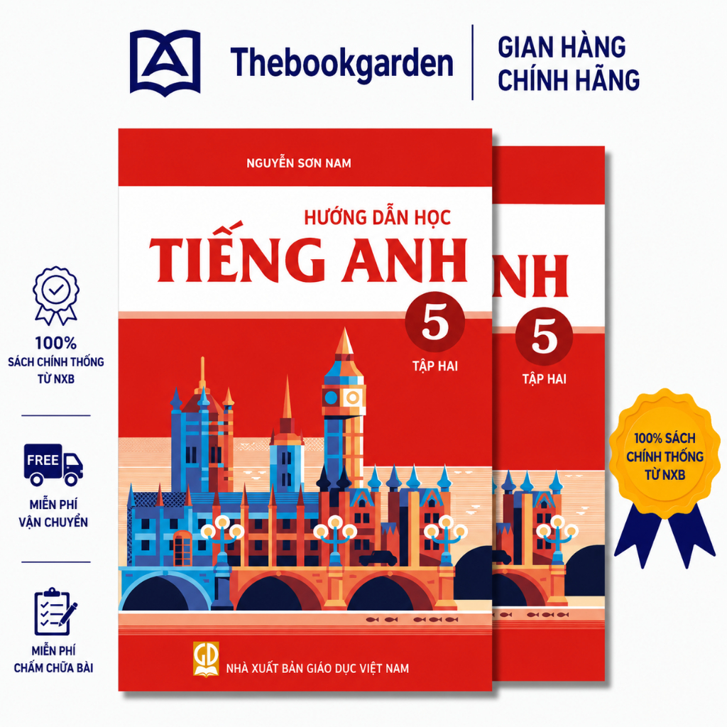Sách - Bộ Hướng dẫn học Tiếng Anh Lớp 5 chuẩn sách gốc trường Archimedes (bản mới nhất)