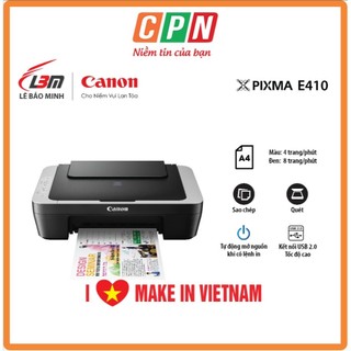 Máy in phun mầu Pixma đa năng Canon E410, hàng chính hãng, bảo hành toàn quốc