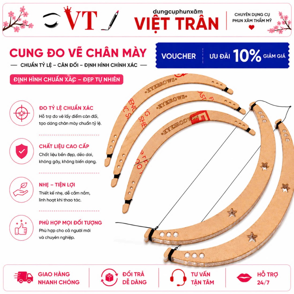 Cung Đo Lông Mày Chuẩn EYEBROWS (Hàng dẹp dày nhé)