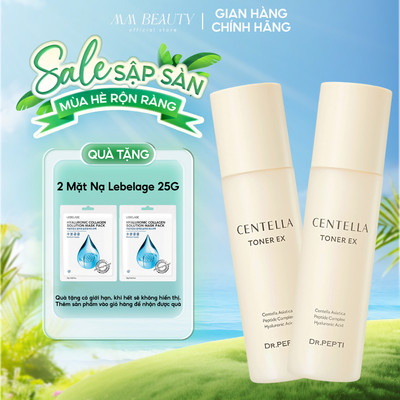 COMBO Nước Hoa Hồng DR.PEPTI Centella Toner EX 180ml + Nước Hoa Hồng DR.PEPTI Centella Toner EX 180ml