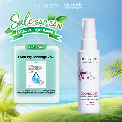 Xịt Khử Mùi Biotrade Odoreax Deo Antiperspirant Spray khử mùi lòng bàn tay và nách Biotrade 40ml