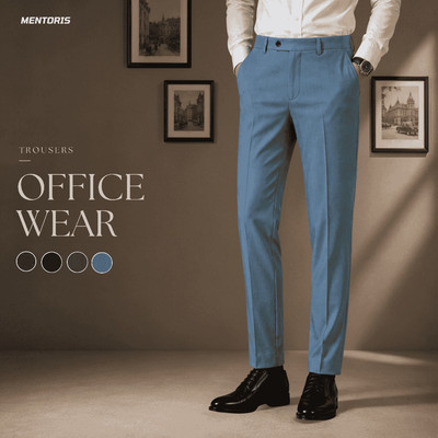 Quần Âu Nam MENTORIS Cao Cấp, Vải Mịn Ít Nhăn, Form Regular Fit Tôn Dáng, Phong Cách Công Sở MTR03R