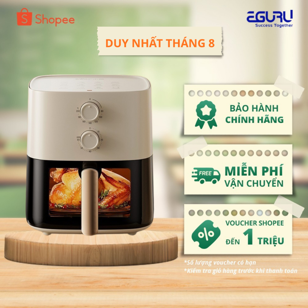 Nồi Chiên Không Dầu Bear QZG-J15M1 (AF-4H15K)QZG-H15U8 (AF-5H15Y37) - Hàng Chính Hãng - BH 18 Tháng