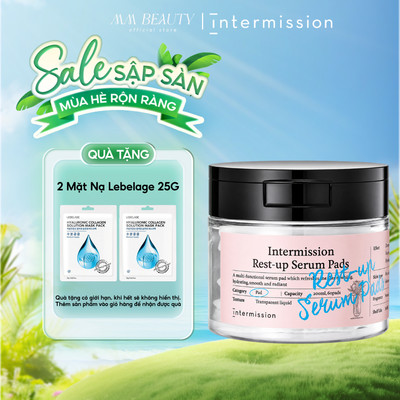 Miếng Pad Dưỡng Ẩm Làm Dịu Da INTERMISSION Rest-Up Serum Pads 60 Miếng