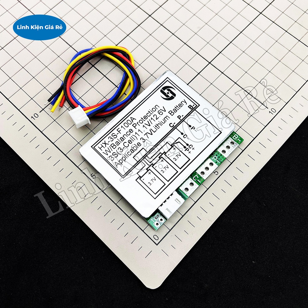 Mạch Bảo Vệ Pin 18650 3.7V BMS 3S 100A Sạc Xả Riêng Cổng