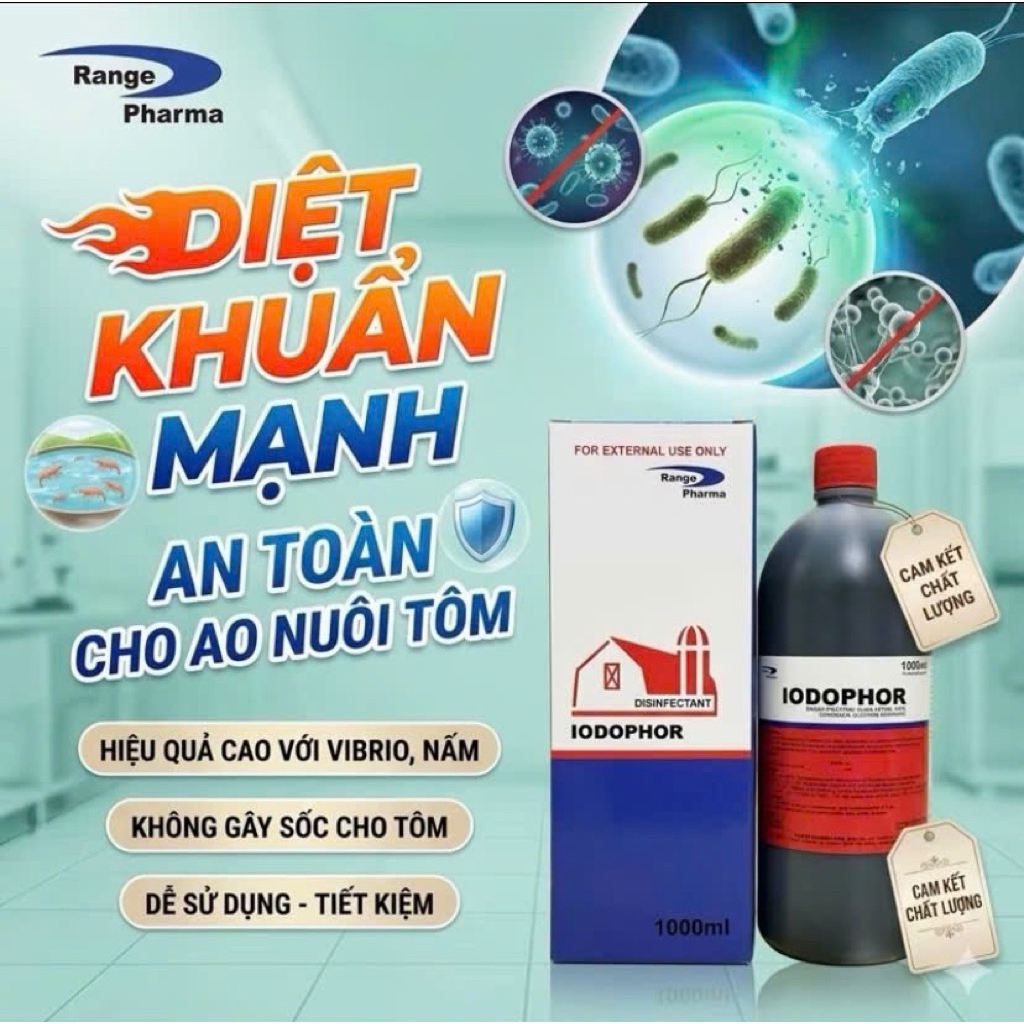 IODOPHOR - DIỆT KHUẨN AO NUÔI - NHẬP KHẨU MALAYSIA