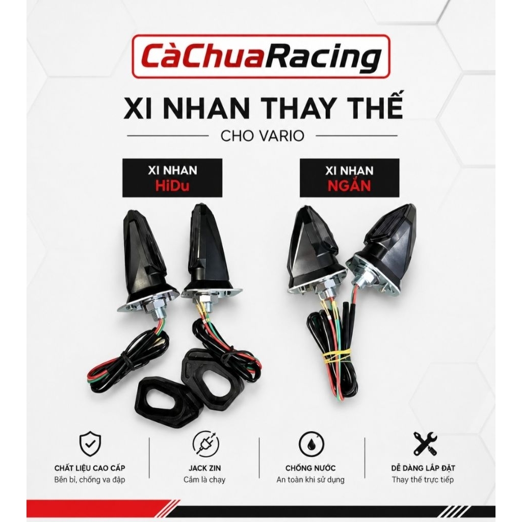 CàChuaRC - XI NHAN THAY THẾ CHO VARIO & EXCITER 150 KIỂU DÁNG NHỎ GỌN, XI NHAN K4