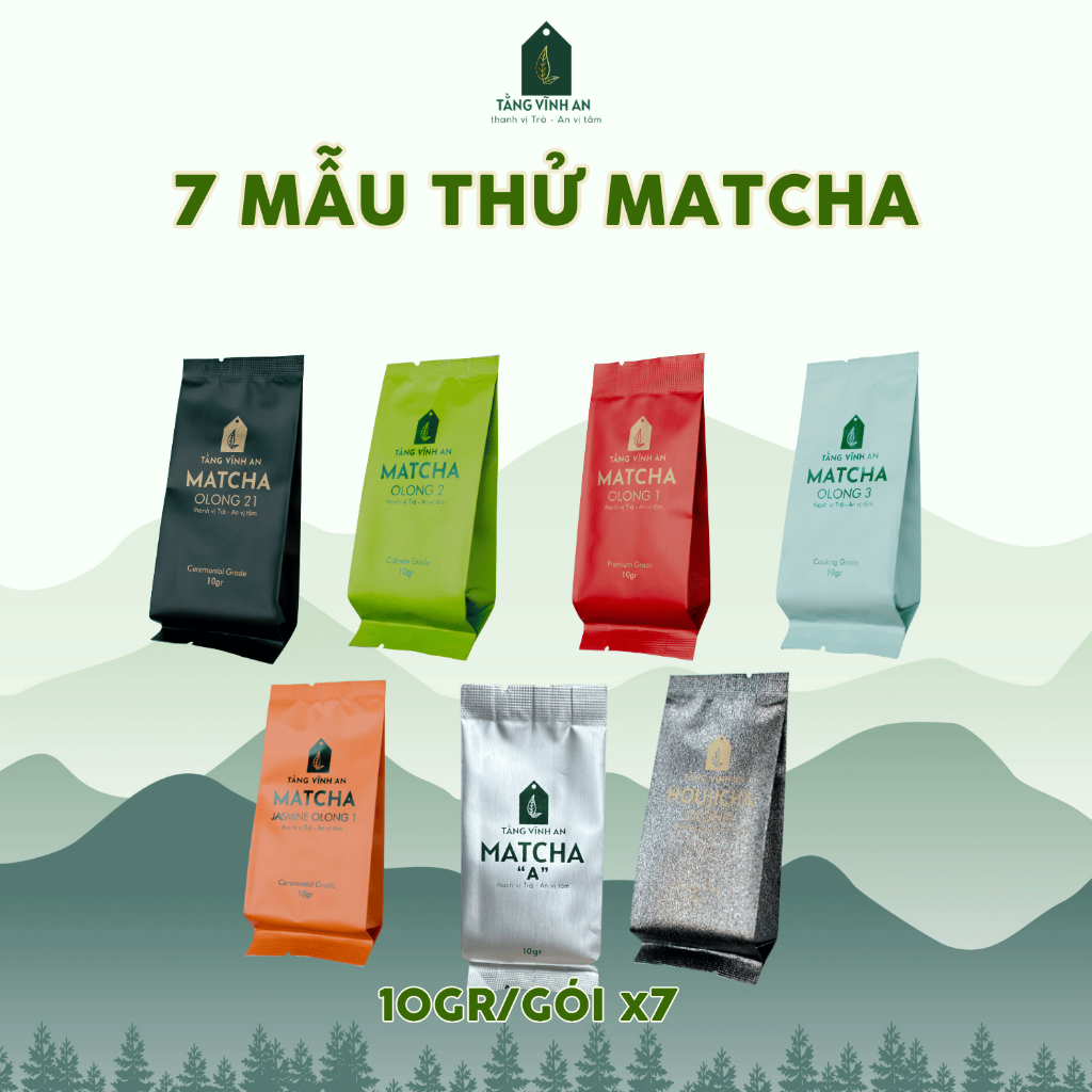Mẫu Thử Bột Matcha - Houjicha - Matcha Tằng Vĩnh An - Túi 10gr - Trà Ôlong Bảo Lộc