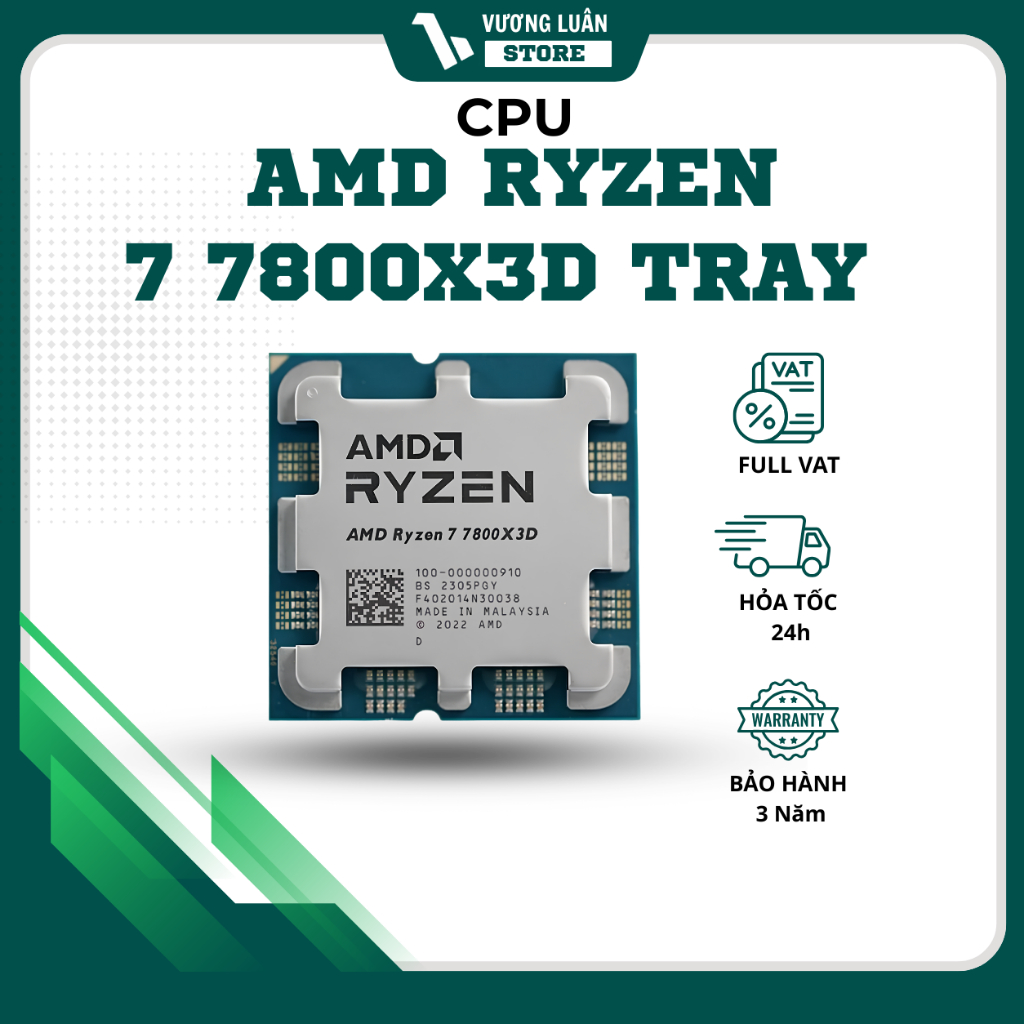 CPU AMD RYZEN 7 7800X3D TRAY full vat