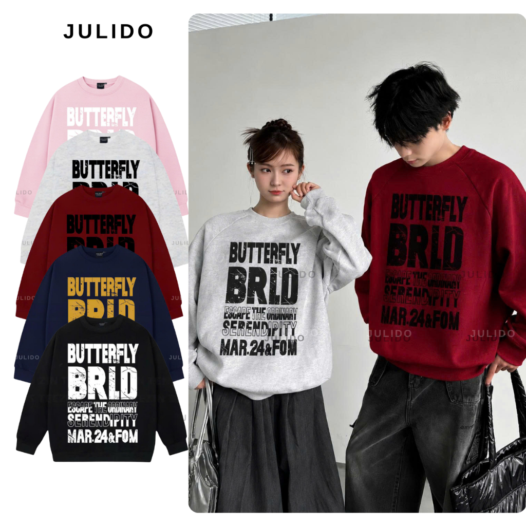 Áo sweater nỉ JULIDO (FORM RỘNG) Dài Tay Menswear