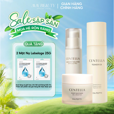 [COMBO] Bộ Chăm Sóc Da Dr.Pepti Toner 180ml, Tinh Chất Dark Spot  30ml & Kem Dưỡng Ẩm 70ml