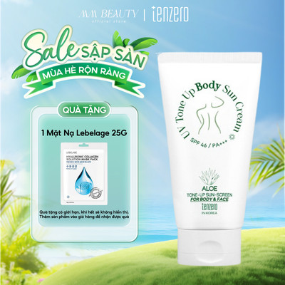 Kem chống nắng nâng tông TENZERO Aloe UV Tone-Up SPF46 PA+++ 150g Cho mặt & body