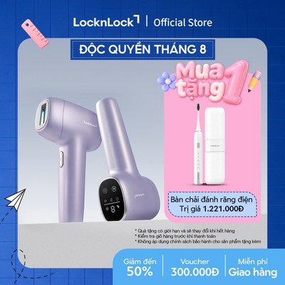 Máy triệt lông LocknLock IPL Laser hair removal device ENC311PUP công nghệ làm lạnh ice cool